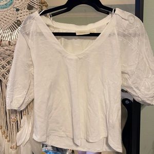 Brand new Anthropologie white embroidery tee